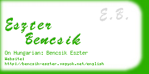 eszter bencsik business card